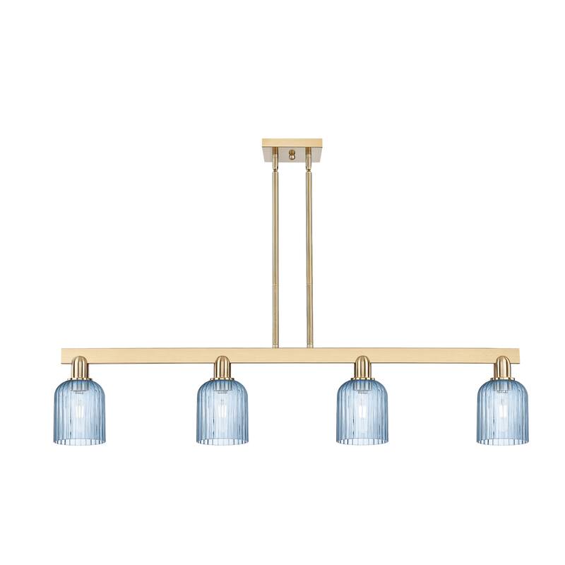 Innovations Lighting 716-4I-10-48 Bridal Veil Linear Bridal Veil 4 - Champagne Bronze / Blue