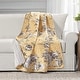 preview thumbnail 1 of 4, Lush Decor French Country Toile Cotton Reversible Throw Blanket 60" x 50" - Yellow & Gray