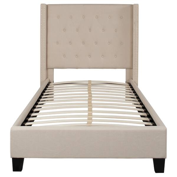 Riverdale Tufted Upholstered Platform Bed Overstock 22537744