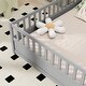 preview thumbnail 11 of 29, Full Size Floor Bed Frame with Tall Guardrails and Access Opening Play