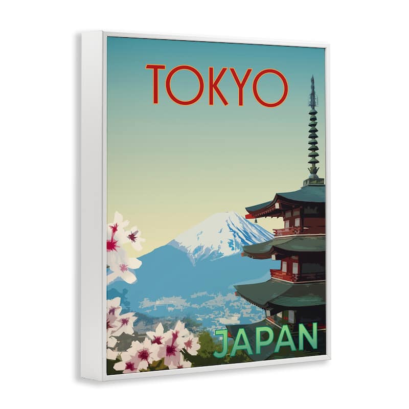 Stupell Vintage Tokyo Scenery Framed Giclee Art Design By Victoria Barnes
