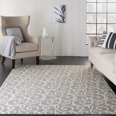 Nourison Grafix Farmhouse Country Scroll Transitional Area Rug