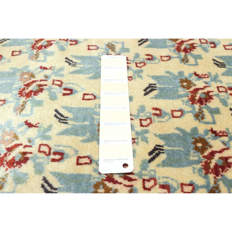 ECARPETGALLERY Hand-knotted Kayseri Vintage Cream Wool Rug - 5'5 x 7'7