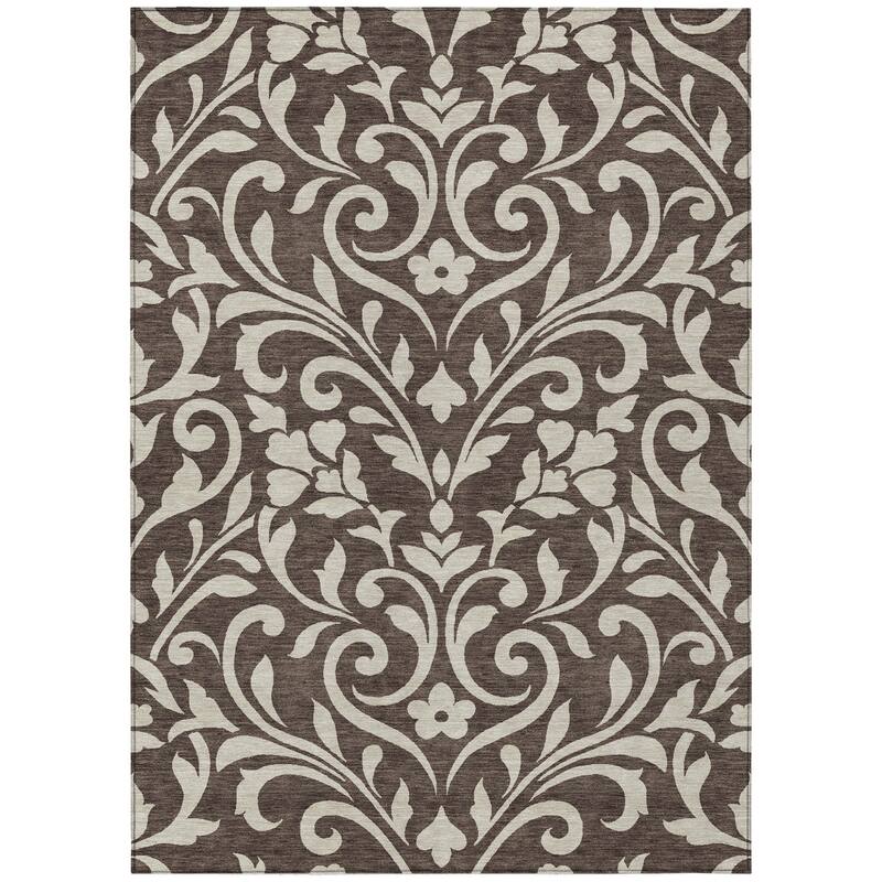 HomeRoots Floral Transitional Rectangle Outdoor Rug