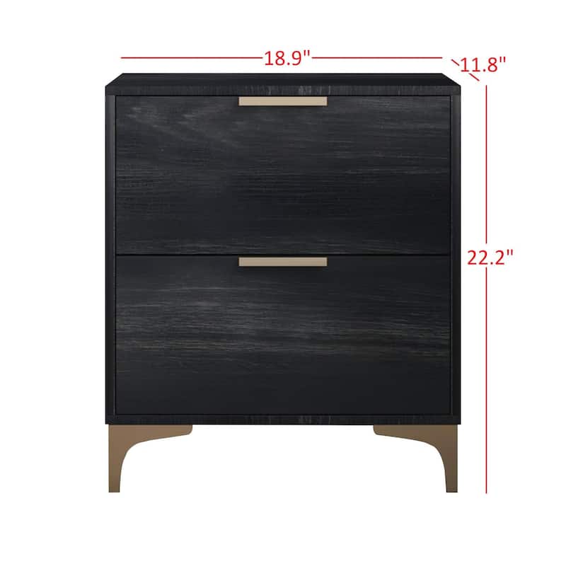 Sana Upholstered Panel Bed with 2 Nightstands