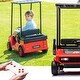 preview thumbnail 14 of 26, Ride-On Golf Cart for Kids, 12V Electric Car with Remote Control, Detachable Roof, Big Seat, Lights & Music, for Boys & Girls Red
