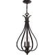 preview thumbnail 13 of 11, Vaxcel Lighting Monrovia 3 Light Mini Foyer Pendant Royal Bronze