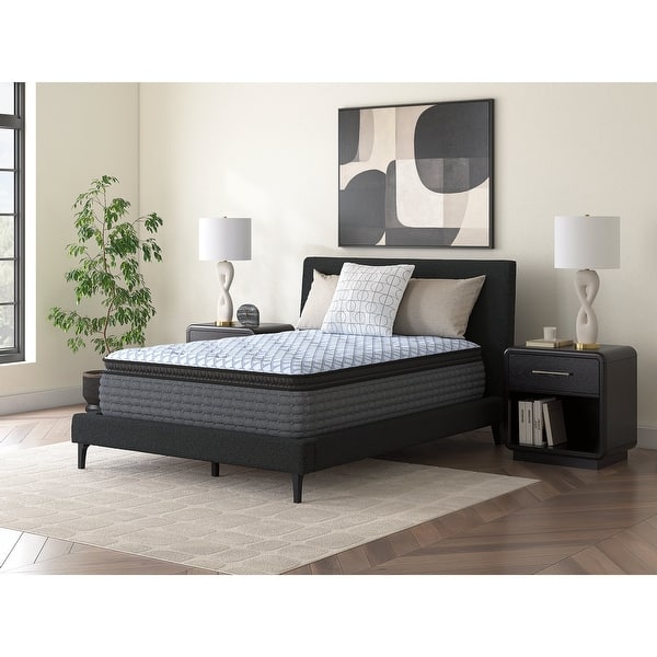 slide 2 of 9, Signature Design by Ashley Destin Cove PT Blue Mattress California King
