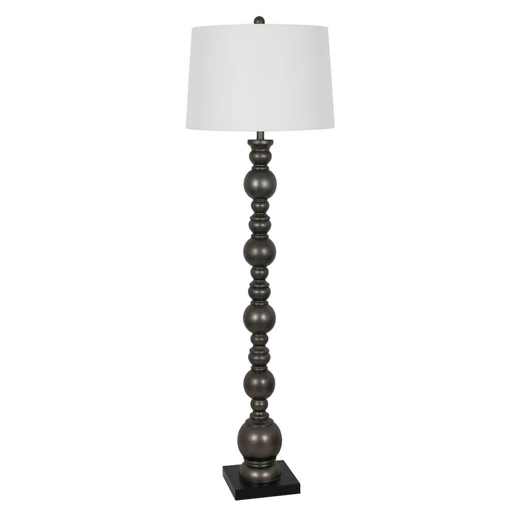 65" Resin Floor Lamp - Dark Pewter/Black