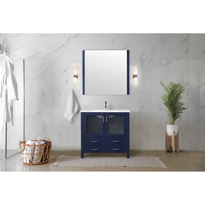 Volez Bath Vanity and White Ceramic Top