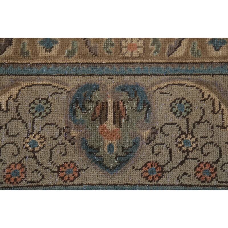 Tabriz Persian Vintage Area Rug Hand-Knotted Wool Carpet - 9'8"x 12'9"