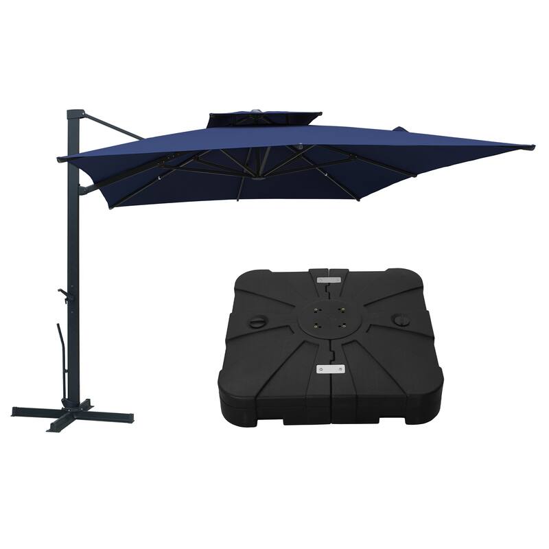 13-Ft Aluminum Dual-Roof Cantilever Umbrella