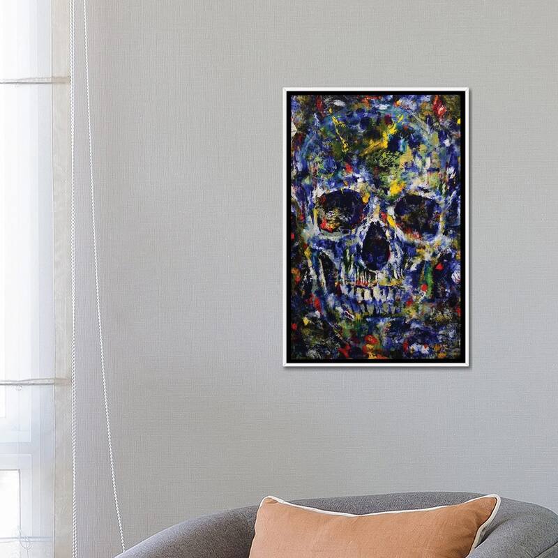 iCanvas "Skull Abstract" by Michael Creese Framed