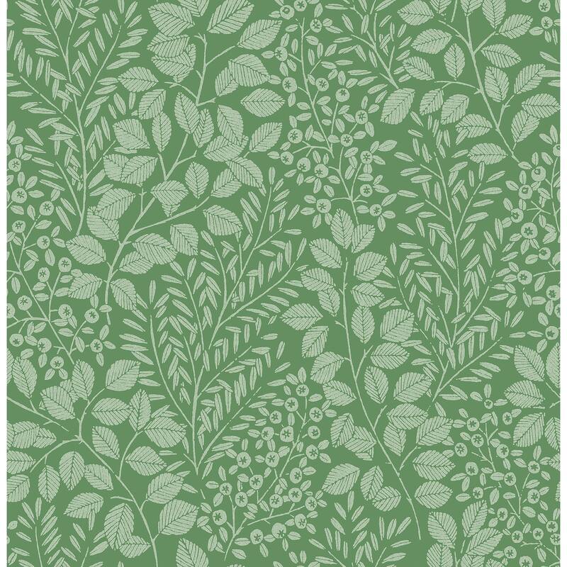A-Street Prints Elin Green Berry Botanical Wallpaper
