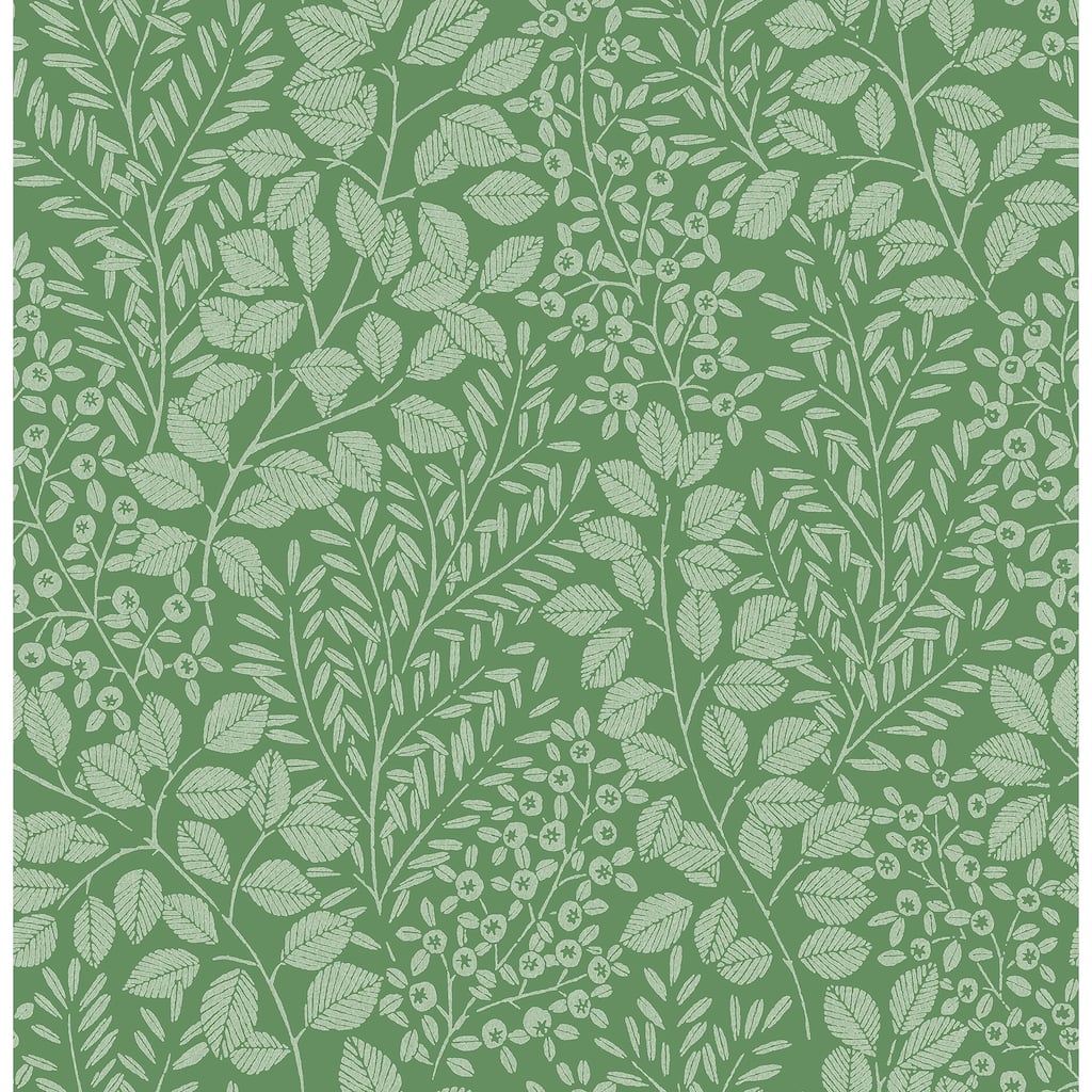 A-Street Prints Elin Green Berry Botanical Wallpaper