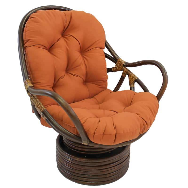 48-inch by 24-inch Twill Indoor Seat/Back Rocker Cushion (Cushion Only) - 48 x 24 - Spice