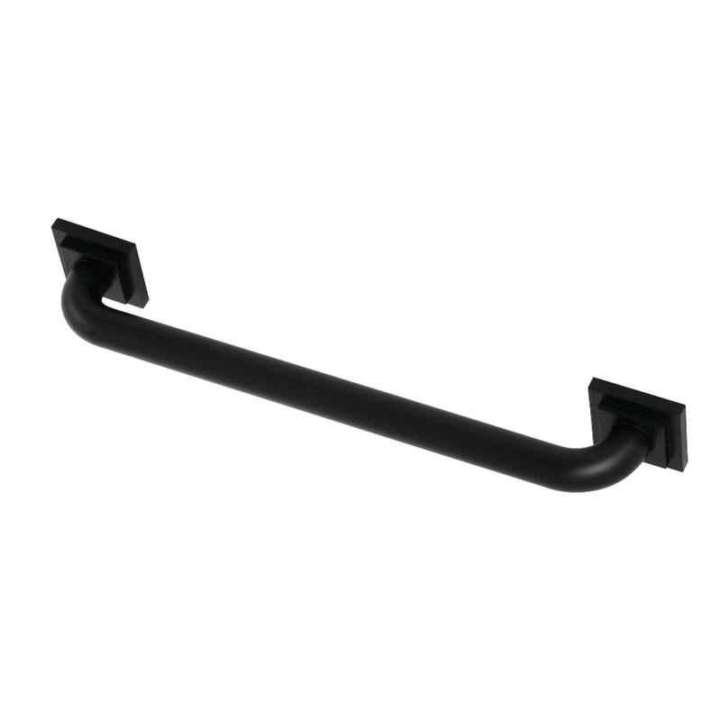 Kingston Brass Claremont 18-Inch x 1-1/4-Inch O.D Grab Bar - Matte Black