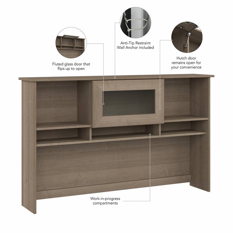 Cabot 60W Hutch by Bush Furniture