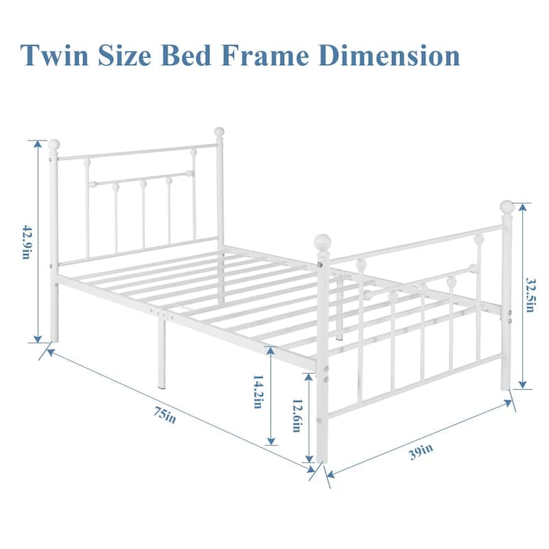 Taomika 3-pieces Bed Frame and Brown Nightstands Set -（Set of 3）