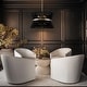 preview thumbnail 26 of 32, 8-Light Modern Boho Large Drum Chandelier 24 inch Fabric Hourglass Hand-woven Chandelier in Gold/ Black for Dining/ Living Room
