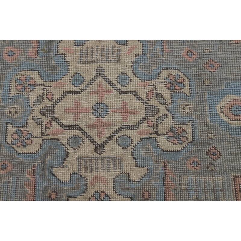 Geometric Tabriz Persian Area Rug Handmade Oriental Wool Carpet - 6'7"x 9'2"
