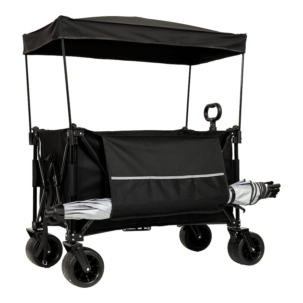 Foldable trolley with ceiling