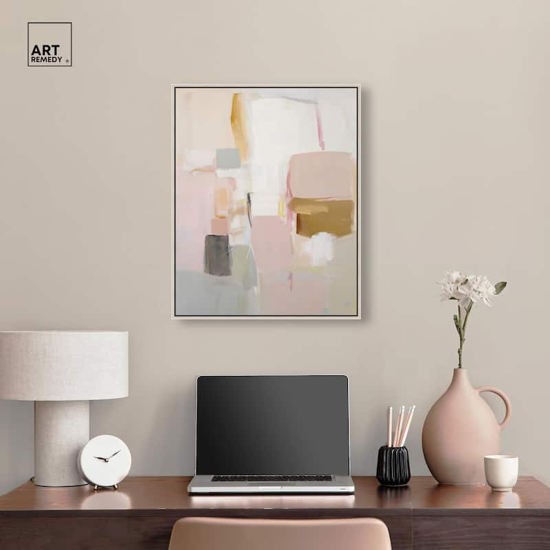 Apricot Cream I Canvas by Art Remedy