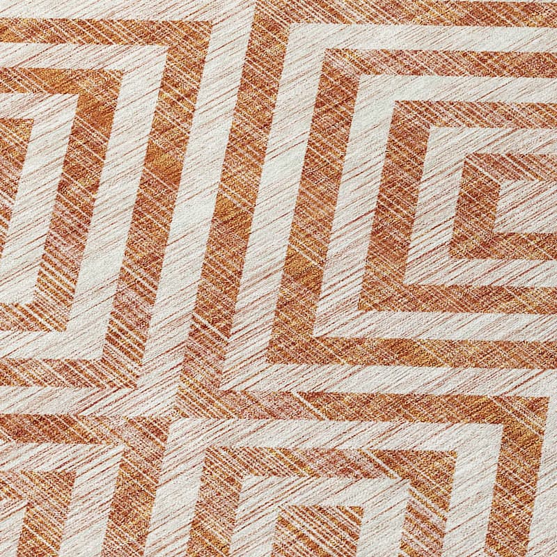 Machine Washable Indoor/ Outdoor Chantille Geo Diamond Rug