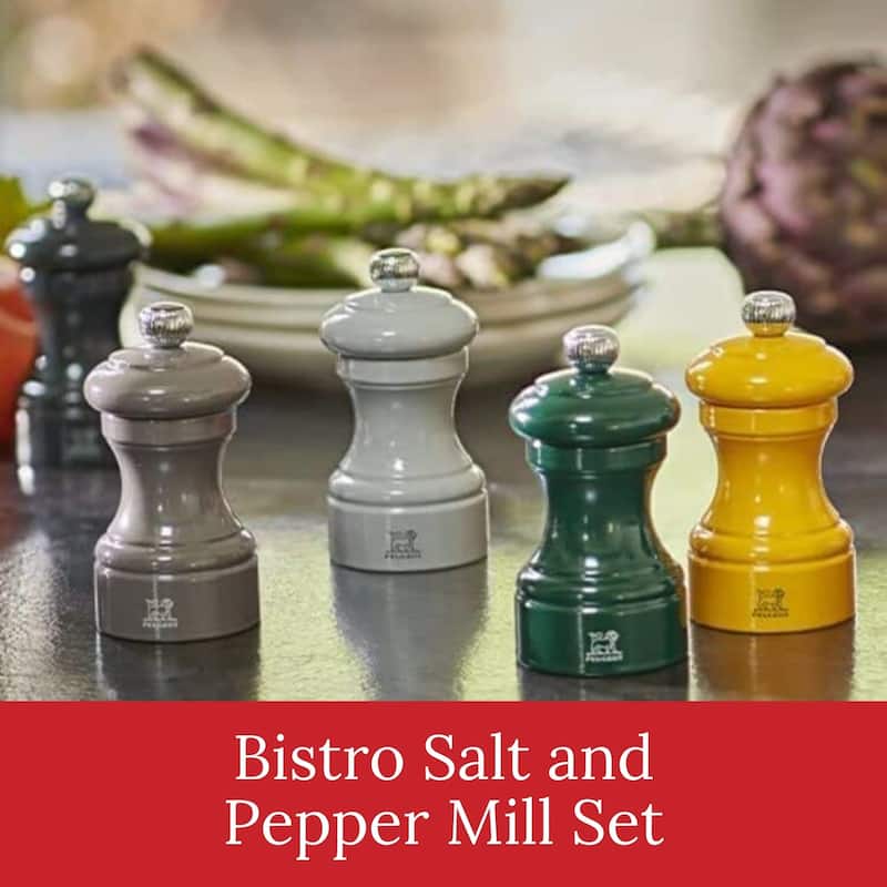 Peugeot Bistro Pepper and Salt Mill Set - 10cm - 4in.