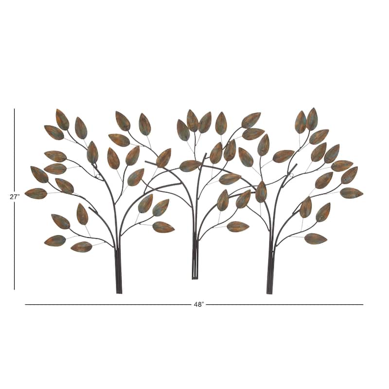 Metal Tree Wall Decor - Brown - Roche River Decor