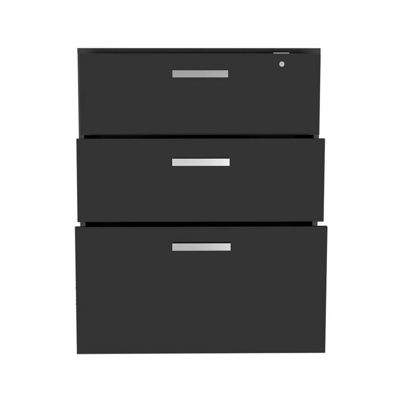 3 Drawers Storage Cabinet with Casters