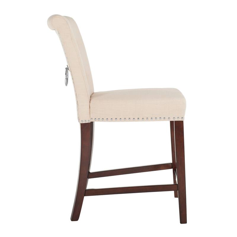 SAFAVIEH Maruse 26-inch Tufted Counter Stool (Set of 2) - 20" x 26.5" x 40.5" - 20Wx27Dx41H