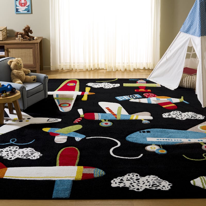 SAFAVIEH Carousel Kids Ardak Airplane Rug