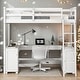 preview thumbnail 1 of 32, Contemporary Design Full Size Loft Bed with U-shaped Desk, Drawers and Multiple Storage Shelves, Study or Leisure Space, White