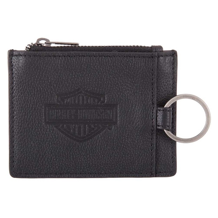 Harley-Davidson® Men/'s Embossed Bar /& Shield Med Trucker Wallet XML3517-Blk