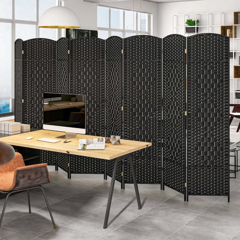 Costway 8-Panel Room Divider 6 FT Tall Folding Privacy Screen with - See Details