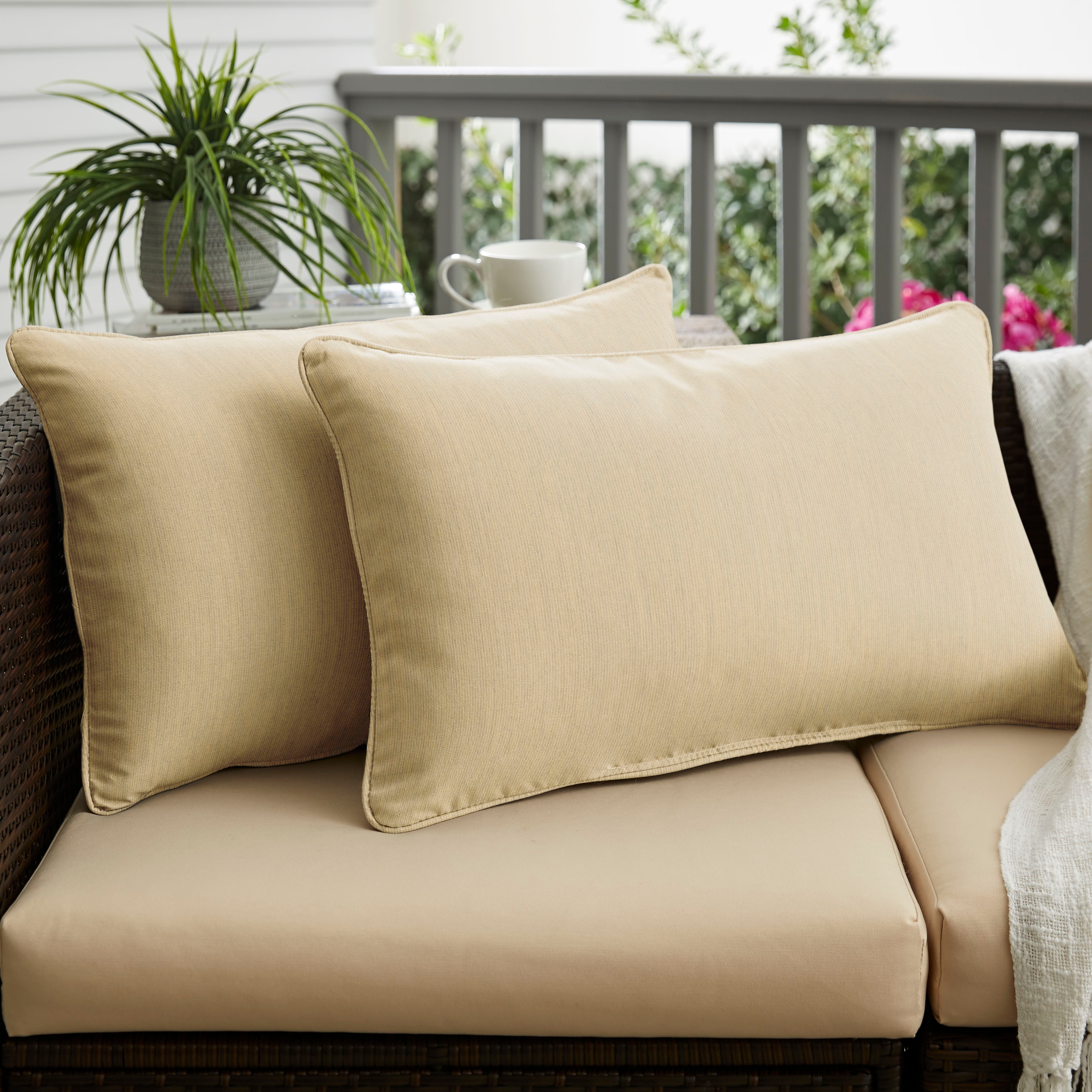 Sorra Home Sunbrella Outdoor Corded Pillow Single