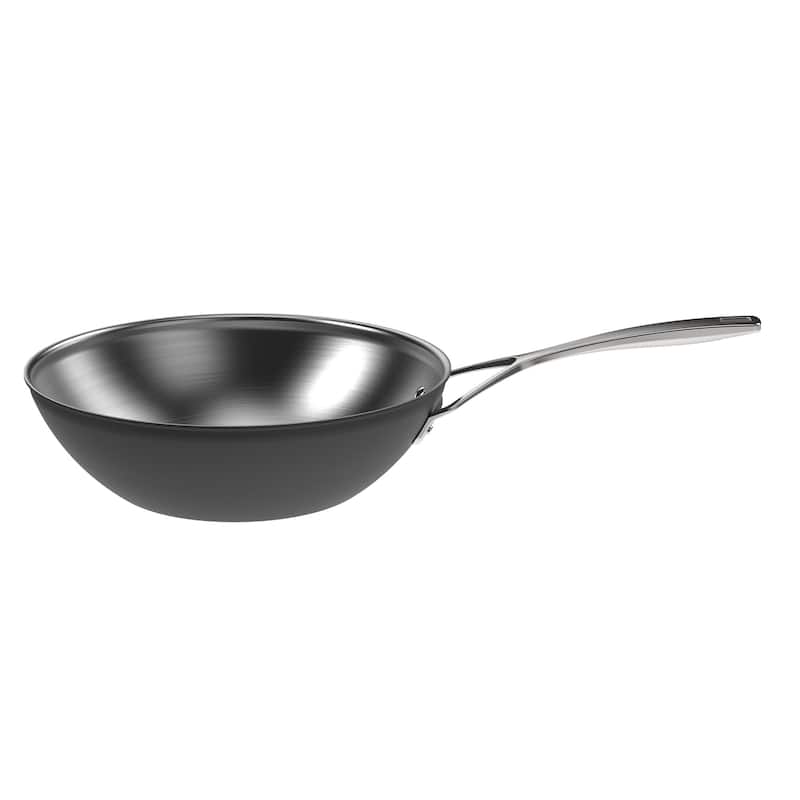 Demeyere Black 5 Stainless Steel with Ceramic exterior coating 3.2-qt Wok - Black - 3.2-qt