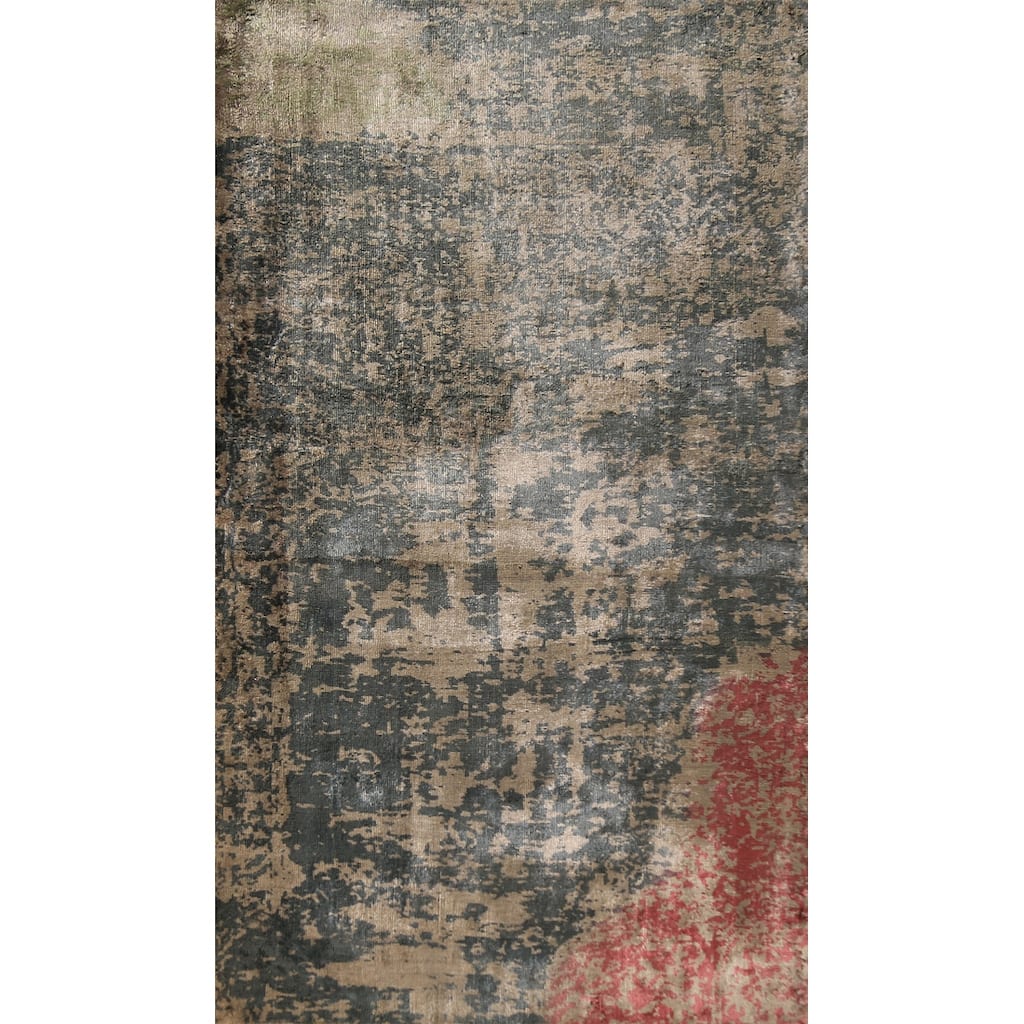 Abstract Contemporary Foyer Rug Hand-Knotted Wool Carpet - 3'0"x 6'5"