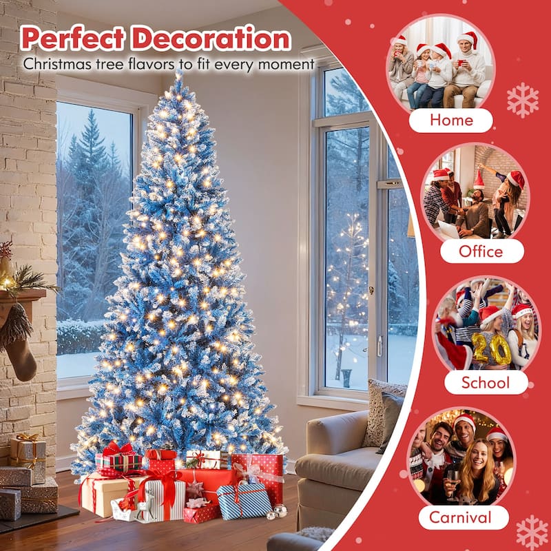 Costway 6/7/8/9 FT Artificial Christmas Tree, with 270/340/420/520 - See Details