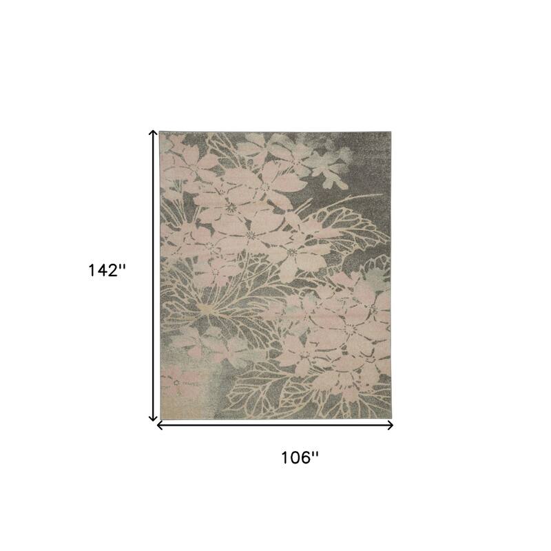 HomeRootsFloral Contemporary Rectangle Area Rug - 142' X '106' X '0.5