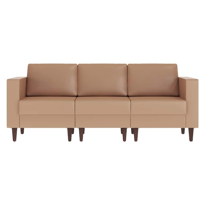 Commercial Reception Sofa with Outlets/USB/USB-C Ports - 28.25"W x 31.5"D x 31.75"H