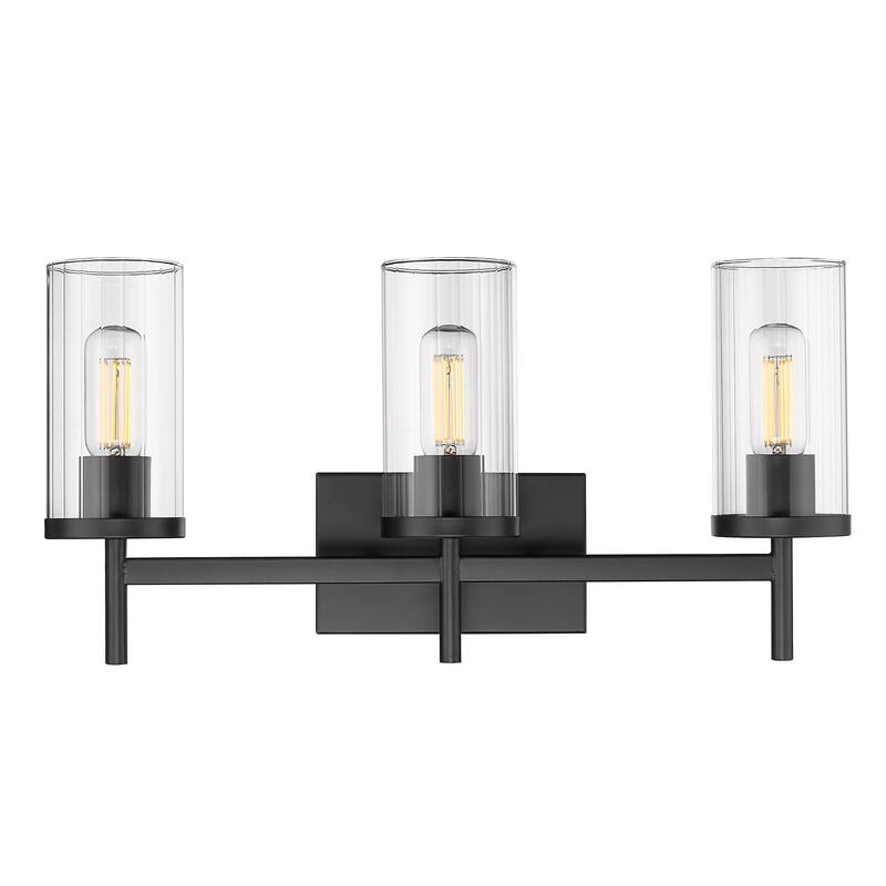 Golden Lighting Winslett 3-light Vanity in Matte Black