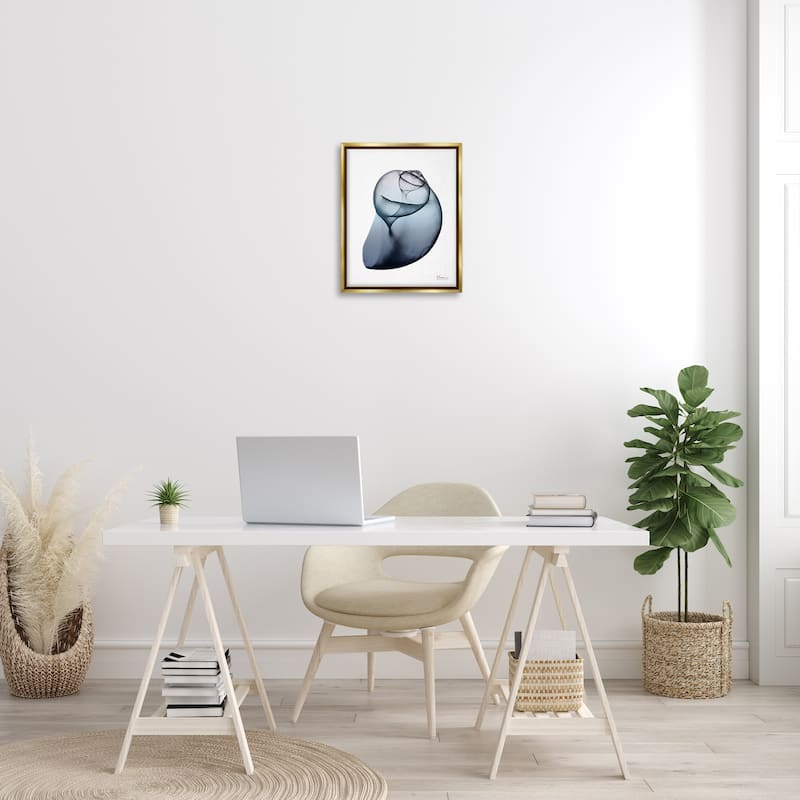 Stupell Contemporary Snail Shell Framed Floater Canvas Wall Art Design by Albert Koetsier