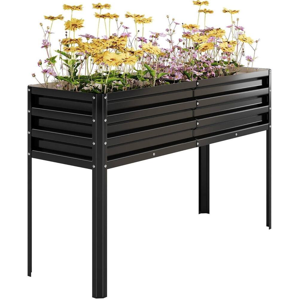 Tall Elevated Raised Garden Bed Planter Box for Vegetables Herbs - N/A