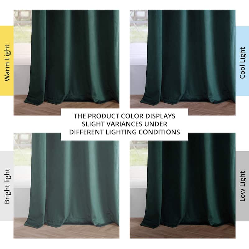 Exclusive Fabrics Simply Velvet Grommet Room Darkening Curtains for Bedroom & Living Room Curtains Pair (2 Panels))