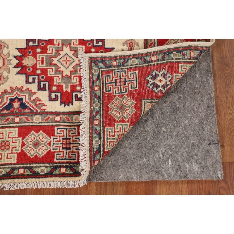 Kazak Accent Rug Handmade Oriental Foyer Wool Carpet - 2'10" x 4'2"