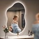 preview thumbnail 6 of 9, Apmir Frameless Asymmetrical Mirror Back Lighted Bathroom Vanity Mirror Anti-Fog, 3 Colors Touch Irregular Mirror