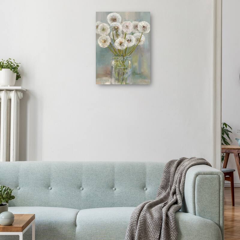 Mason Jar Wishes II By Studio Arts Canvas Art Print