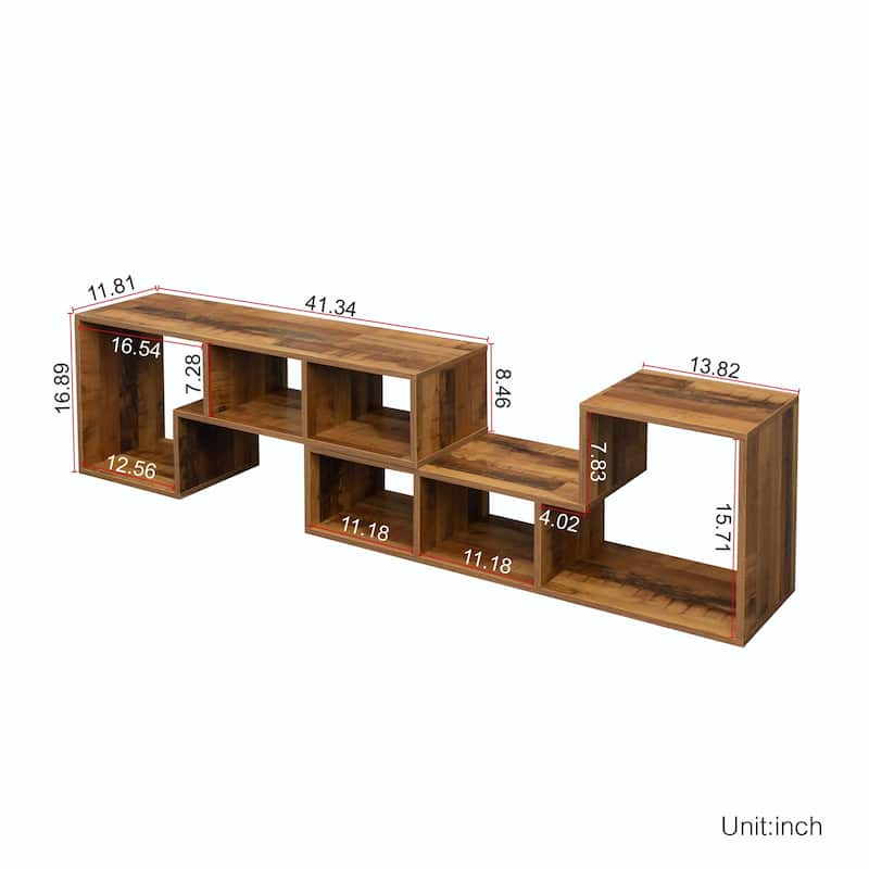 Double L-Shaped TV Stand,Display Shelf,Bookcase for Home Furniture ...